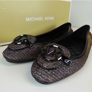 Michael Kors Lillie Moc Glitter Chain Mesh Sz 10